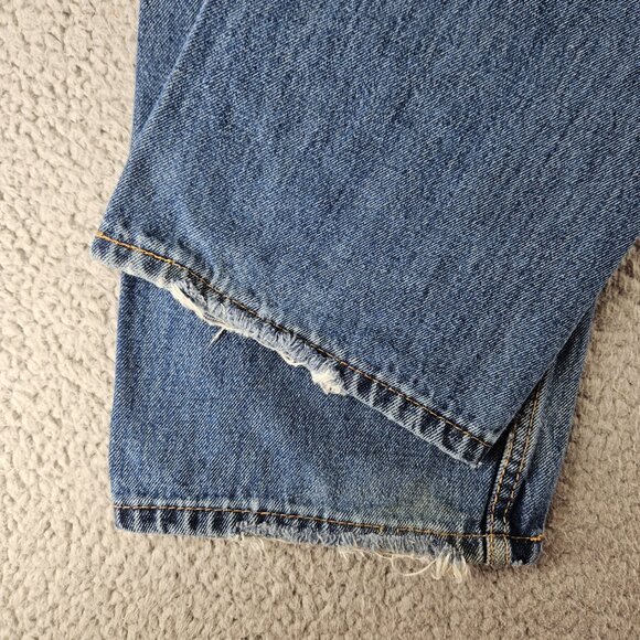 Levis Jeans Mens 36x30 Blue 505 Straight Leg Denim Work Pants - Picture 16 of 16